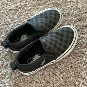 Toddler boys’ vans slip ons. Very lightly worn, excellent condition.